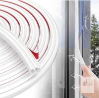Nayotaa 32.8ft Self-Adhesive D-Profile Weather Stripping, White, Soundproof Door/Window Seal