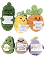 New 6pc Crochet Emotional Support Vegetables, Up To 3.5"