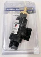 Valley Industries RV2066-05-58-CSK Pressure Relief Valve 3/4" MPT Inlet, 0-250 PSI, Brass/Poly