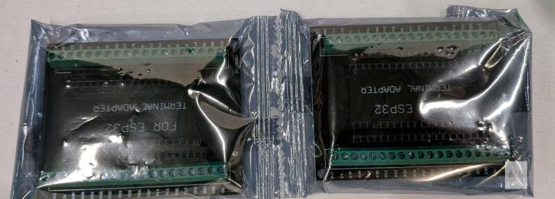 ESP32 Terminal Adapter Board with 38-Pin Screw Terminals, 5.5"x3", 2-Pack, Anti-Static Packaging