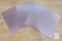 Four (4) New FR-4 Copper Clad PCB Laminate Circuit Board, Single Side . Measures 7 ⅞"&times;5 &sup1;⁵/&sup1;⁶"