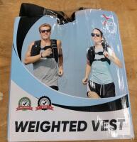 VESD 12 lb Weighted Vest &ndash; Adjustable Neoprene with Reflective Stripes and Storage Pockets