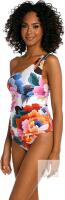 New Size 4 Women's La Blanca One Shoulder Keyhole Tankini Swimsuit Top With Tummy Control