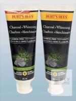 [exp 2027] 2 New Burt's Bees Charcoal + Whitening Fluoride Free Toothpastes, Zen Peppermint, 105ml