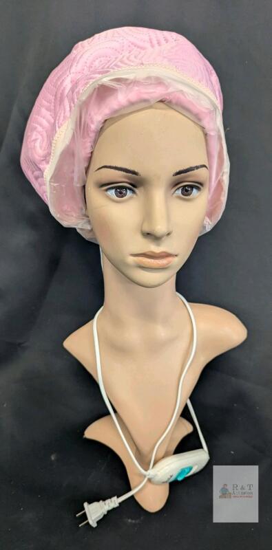 As-New Electric Heat Cap, Temperature Adjustable Portable Professional Spa Soft Hair Treatment Heat Scalp Friendly for Home Travel, Removable Lining