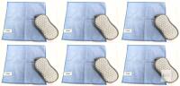 6 New Pairs Microfiber Cleaning Cloths 9.8" &times; 9.5" With Double Sided Dish Scrubbers