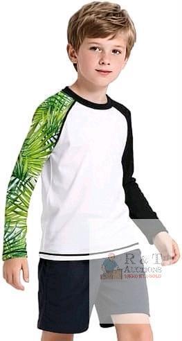 New Size 11Y Boys' ANGEL CITIZ Kids Long Sleeve Rash Vest UPF 50+ Swim Top UV Shirts Quick Dry Rash Guard Swimwear Age