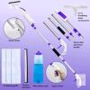 New Hisucbetter 3-in-1 Window Squeegee Kit, 45" Aluminium Alloy Handle, 200ml Detachable Water Tank, 3 Washable Pads, Multi-Use Squeegee for Windows, Glass, Doors, Walls, Cars - 2