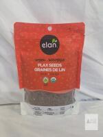 Elan Organic Flax Seeds, 7.9 oz (225g), USDA & Canadian Organic Certified, Gluten-Free, Kosher