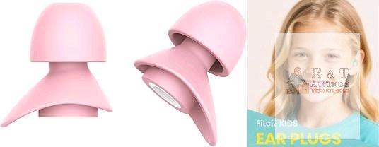 New 2-Pack PINK Size XS (Kid Size) FITCIZ Reusable Silicone Noise Reducing Ear Plugs for Concerts, Music Venues, Carnivals, Airplanes, Loud Environments, Hearing Protection, Sleep & Study
