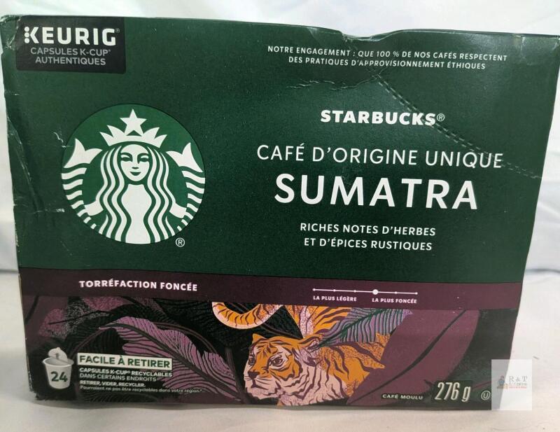 Starbucks Sumatra K-Cup Coffee Capsules, 24 Count, Dark Roast, 9.74 oz
