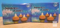 24 New LED Smokeless Floating Candles . 2-Boxes , 12 Per Box