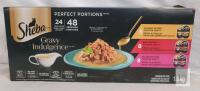 Sheba Gravy Indulgence Perfect Portions Adult Wet Cat Food Chicken & Beef & Salmon Entr&eacute;e in Extra Gravy Variety Pack, (24) 75g Trays . Best Before 2027 SE 19