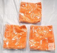 Tri-Fold Golf Towels, Orange, 12x12 in, Microfiber, Set of 3, Waffle Weave, New/Sealed