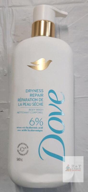 Dove Dryness Repair Body Wash 547mL Pump, 6% Serum with Hyaluronic Acid, Paraben & Sulfate Free