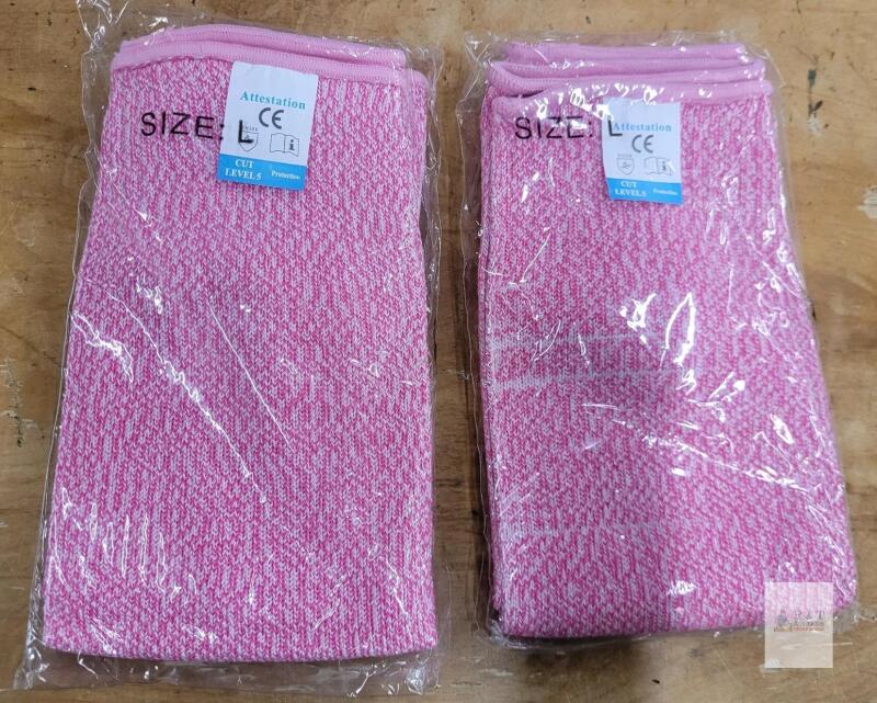 2-Sets New 16" Large Cut Resisant Sleeves (cut level 5) , Pink
