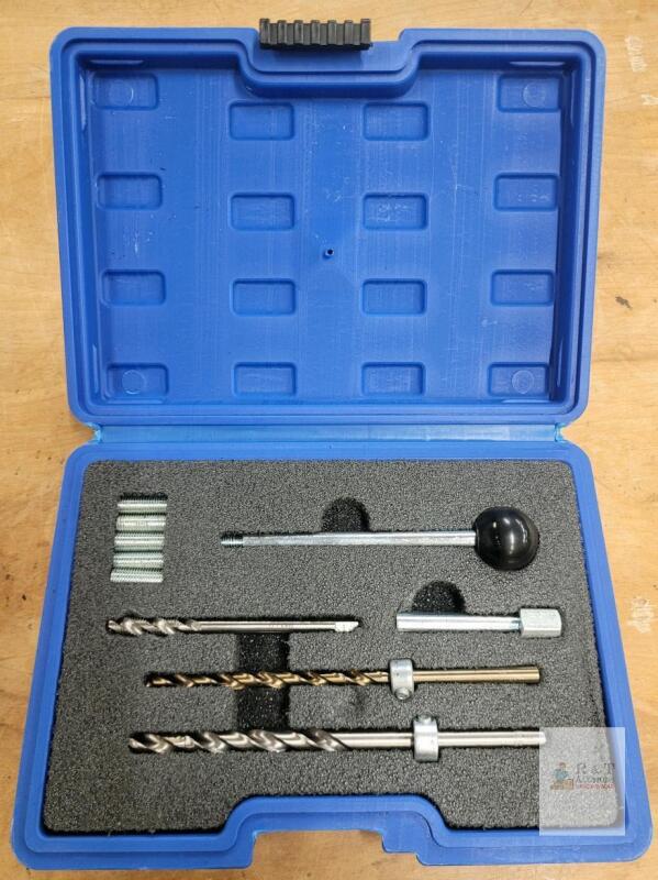 New - Injector Clamping Bolt Thread Repair Kit High Strength Professional Tool Set for CDi Engines M6 Bolts Thread Repair Kit with Drill Guide and Installation Tool