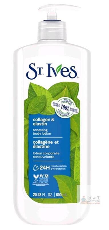 New - St. Ives Renewing Hand & Body Lotion Moisturizer for Dry Skin Collagen Elastin Made with 100% Natural Moisturizers . 21oz. Bottle