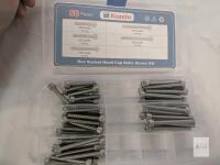 Kozelo 50-Piece M5 Hex Socket Head Cap Bolts Screw Kit, Alloy Steel, Black Oxide Finish