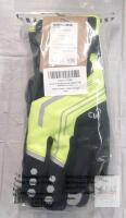 INBIKE GW969R Full-Finger Winter Cycling Gloves, XL, Black/Green, Windproof, Waterproof, Touchscreen Compatible