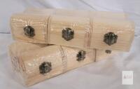 12 New Wooden Unpainted Chests for Crafting . Measures 3.5"&times;2 ⅛"&times;2 &frac34;"