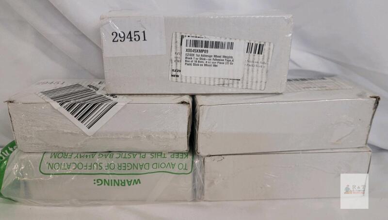 5-Boxes New EZISOE 1oz. Adhesive Wheel Weights,1 oz Grey Stick-on Adhesive Tape,A Box of 18 Bars, 4 oz one Piece (72 oz Pack) Stick on Wheel Weights .