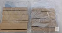 Pair of 8&rdquo; x 6&rdquo; Wooden Slotted Sign Display Stands, Natural Unfinished Wood, 2 Pack
