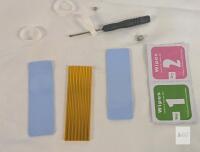 M.2 2280 NVMe SSD Heatsink Kit, Gold, Aluminum, Complete Accessories, Fits 80mm Drives, X004FP8RV1