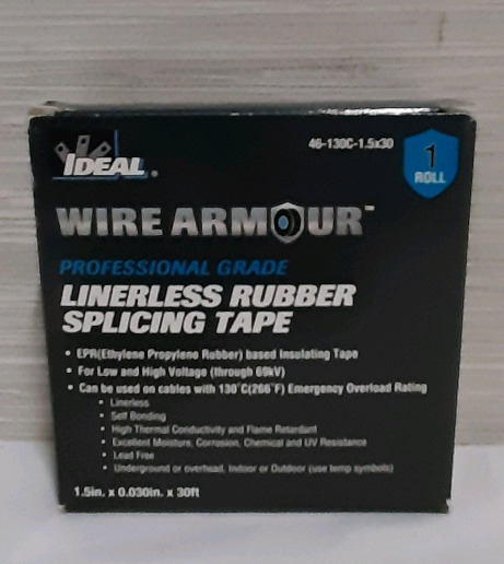 New Ideal Wire Armour Linerless Rubber Splicing Tape 1.5" x .030 " x 30'
