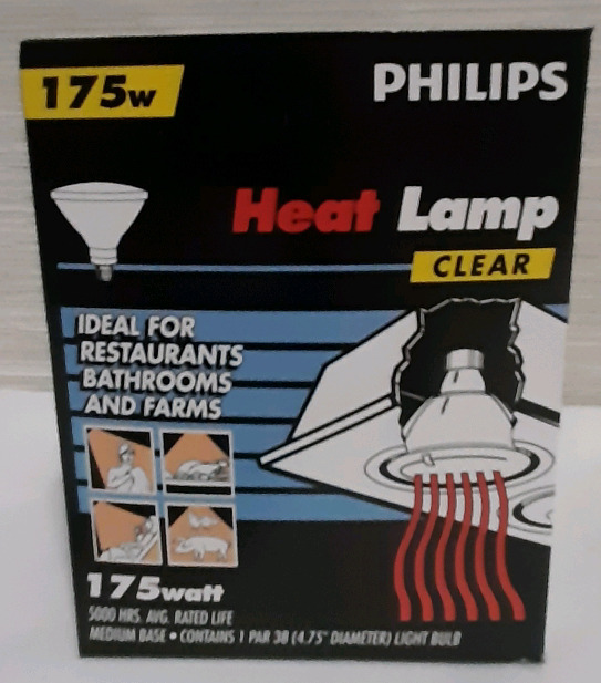 New Philips Clear Heat Lamp 175 watt