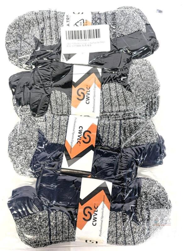 New Size MED Unisex ...BVR 8-Pack - Black / Navy Blue - CWVLC No-Show Cushioned Compression Athletic Ankle Socks