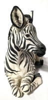 Large Relaxing Zebra Figure 22.5" tall, 14" long.