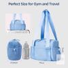 New BLUE Mini Gym / Diaper / Shoulder Bag With Wet Compartment, Great For Travel, Yoga, Workouts + - 2