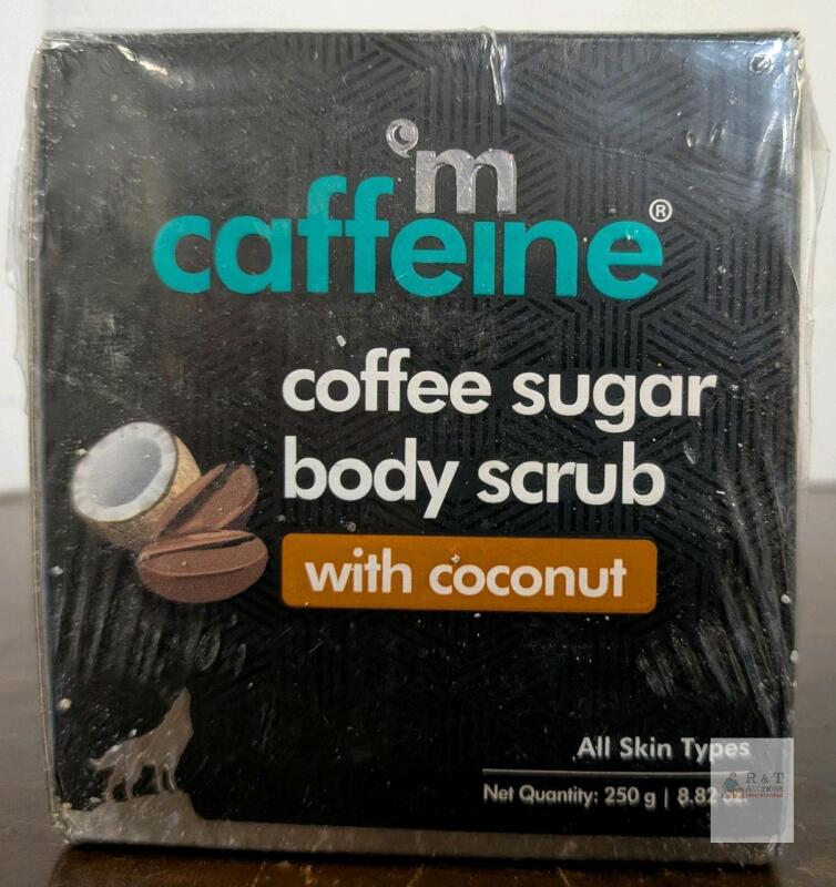 mCaffeine Coffee Sugar Body Scrub with Coconut, 8.82 oz (250 g), Exfoliating & Smoothening