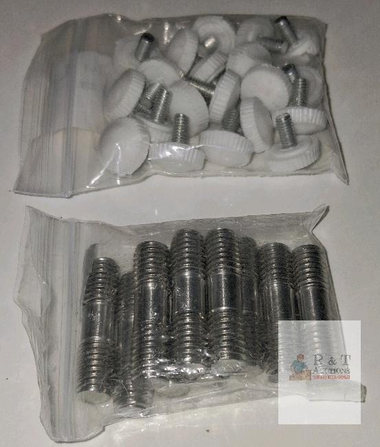 NEW Double-end threaded stud bolts or furniture dowel screws.