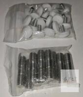 NEW Double-end threaded stud bolts or furniture dowel screws.