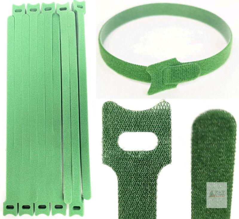 New 100pc Reusable Nylon 12" Long Garden Plants / Climbing Plants / Cable Straps / Hook & Latch / Cut To Size