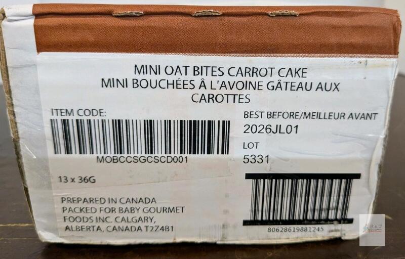 Oat Cakes G&acirc;teau aux Avoine, 300g Box, Best Before 2026JL01, Lot 5331