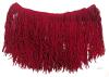 New 2 Yards 12 Inch Faux Suede PU Leather Fringe Trim Double Side Leather Sewing Tassel Fringe for DIY Sewing Dress Crafts Skirt Decoration, Ruby Red - 3
