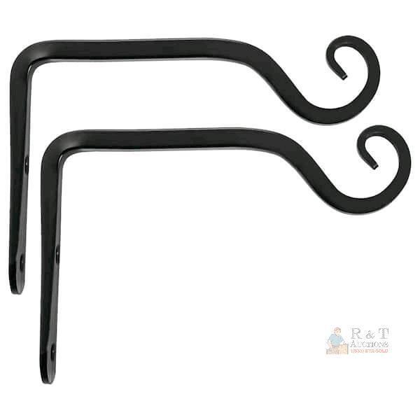 New Hanging Plant Bracket, 6 inches Plant Hangers Heavy Duty Metal Plant Hooks for Flowers Baskets Plants Bird Feeder Lantern Wind Chimes Wall Sconces Light Fixtures (2pcs)