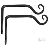 New Hanging Plant Bracket, 6 inches Plant Hangers Heavy Duty Metal Plant Hooks for Flowers Baskets Plants Bird Feeder Lantern Wind Chimes Wall Sconces Light Fixtures (2pcs)