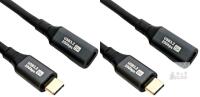 2 New SinLoon Coiled USB-C (Male) to USB-C (Female) 45" Lomg Extension Cables