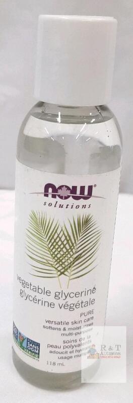 NOW Solutions Vegetable Glycerine | Pure, Non-GMO, 4 fl oz (118 mL), Exp 07/28,