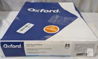 Oxford Twin Pocket Folder 57502, Letter Size, Blue, 25/Box