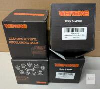 4 New Werbme Light Brown Leather Recoloring Balm. 300 ml each
