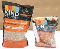 KIND Granola Whole Grain Peanut Butter 312g & KIND Breakfast Bars Peanut Butter 8ct, Unopened Packs
