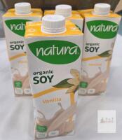 Natura Organic Vanilla Soy Beverage, 946 mL (32 fl oz) Carton, Non-GMO, 4-Pack