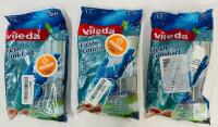 3 Vileda Fresh Comfort Small/Medium Latex Cleaning Gloves with Absorbent Foam Lining