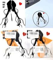 [Adults Only] 2 New Adult Humor "Fill Her Up" Fuel Flap Automobile Vinyl Decals 4.75" &times; 4.75" Each