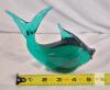 Hand-Blown Art Glass Fish Figurine, Teal Green, Murano, 7.5" Long, Polished Pontil - 4